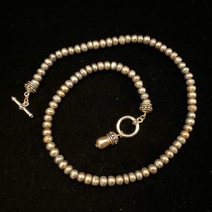 Premier Designs Shades Of Grey Faux Pearl Necklace